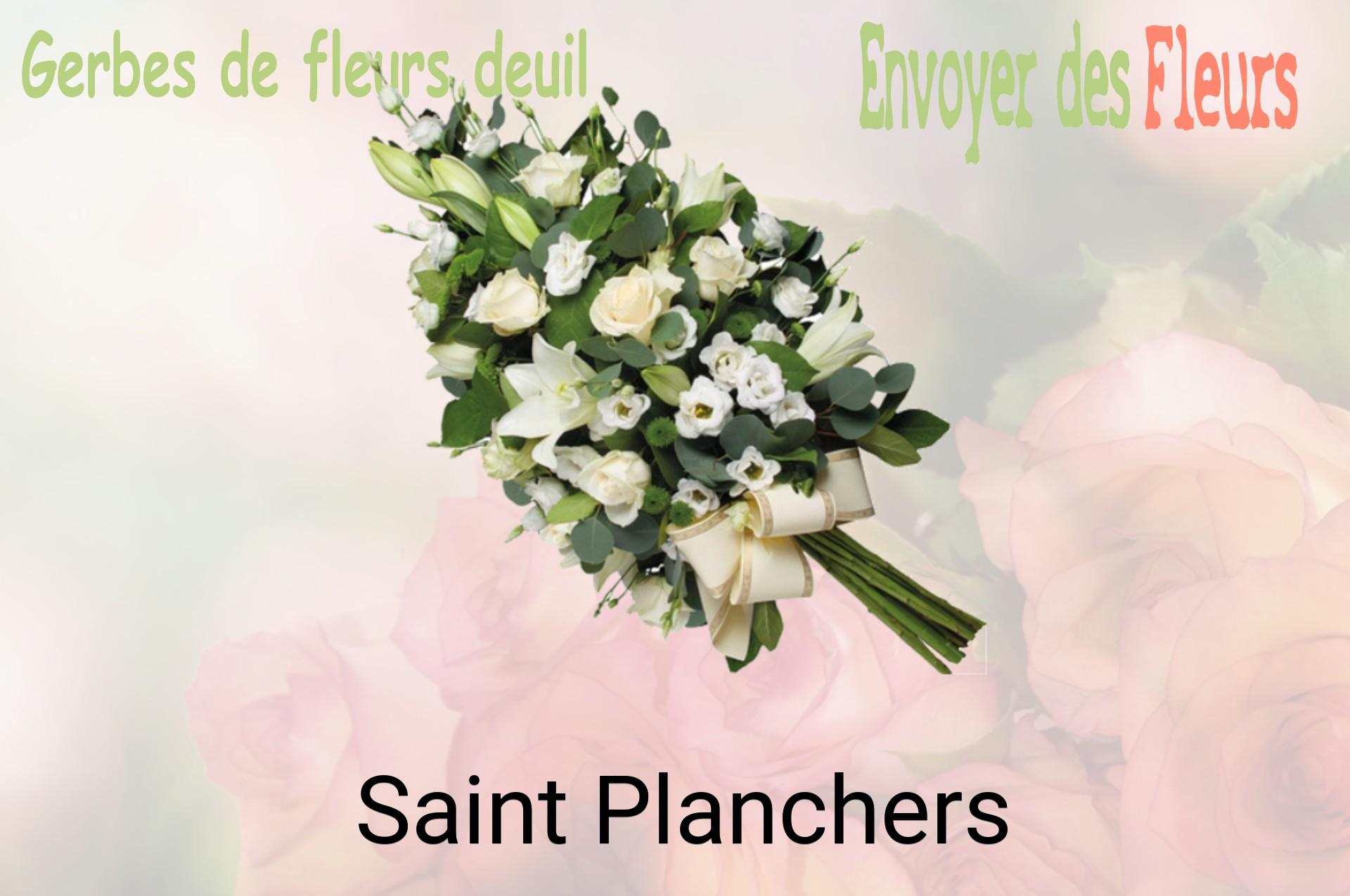 Gerbe de fleurs de deuil livrée à Saint-Planchers
